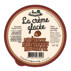 Opercules CREMERIES UNIES Ø97 aluminium NOISETTE, scel. PE, gr. peau