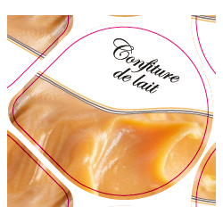 Opercules 68.3 Alu BIROL Confiture de Lait sc.PP/PS/PET gr.Vermisseau