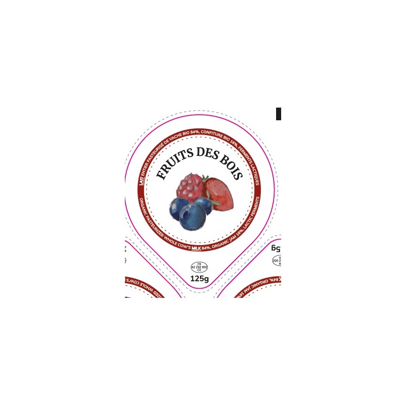 Opercules 68.3 mm Laiterie Côte Roannaise FRUITS DES BOIS
