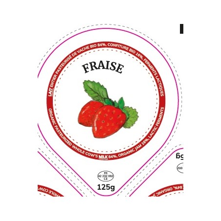 Opercules 68.3 mm Laiterie Côte Roannaise FRAISE