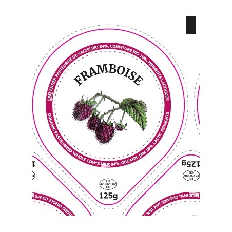 Opercules 68.3 mm Laiterie Côte Roannaise FRAMBOISE