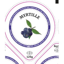 Opercules 68.3 mm Laiterie Côte Roannaise MYRTILLE