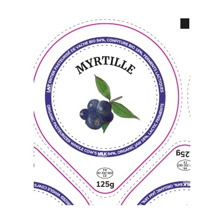 Opercules 68.3 mm Laiterie Côte Roannaise MYRTILLE