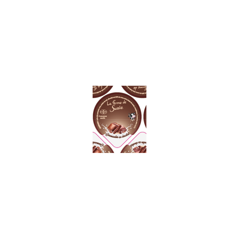 Opercules Alu 68.3mm LA JOURIVIERE Gourmandise au chocolat pot carton