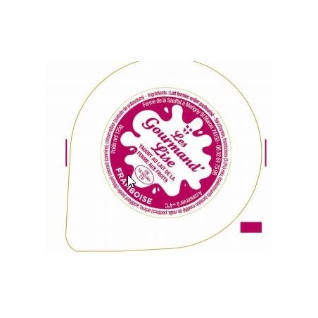 Opercule alu GOURMAND LISE préformé 55.5 FRAMBOISE, sertissage pot v