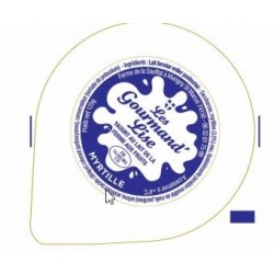 Opercule alu GOURMAND LISE préformé 55.5 MYRTILLE, sertissage pot ve