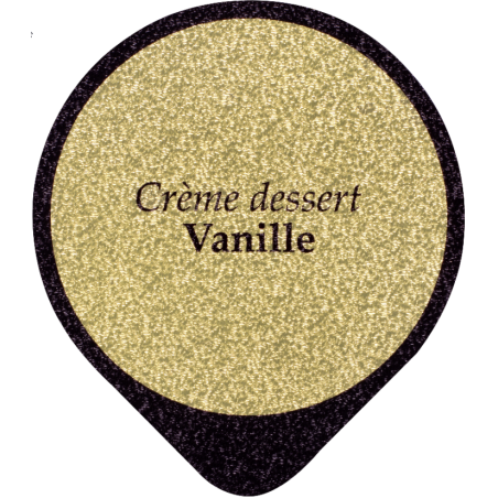 Opercules Ø68.3mm Aluminium imprimés crème dessert vanile