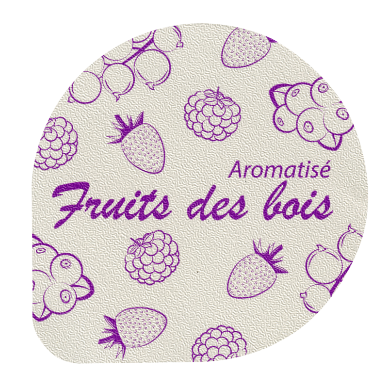 Opercules Ø68.3mm Aluminium imprimés aromatisés fruits des bois