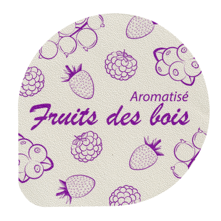 Opercules Ø68.3mm Aluminium imprimés aromatisés fruits des bois