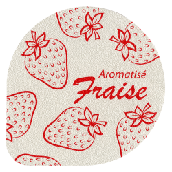 Opercules Ø68.3mm Aluminium imprimés aromatisés fraise