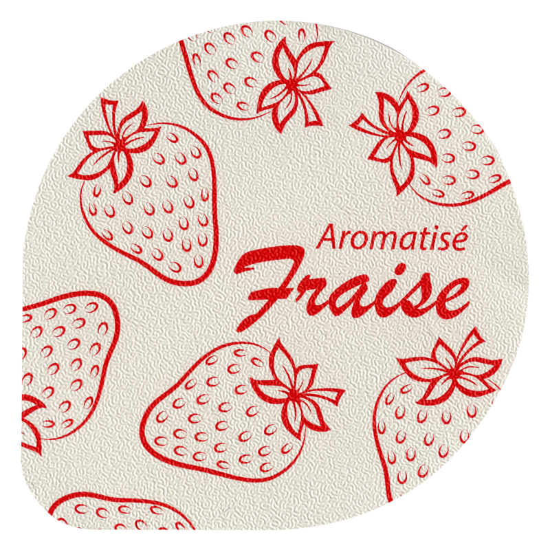 Opercules Ø68.3mm Aluminium imprimés aromatisés fraise