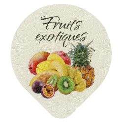 Opercules Ø68.3mm Aluminium imprimés Gamme Délice Fruits exotiques