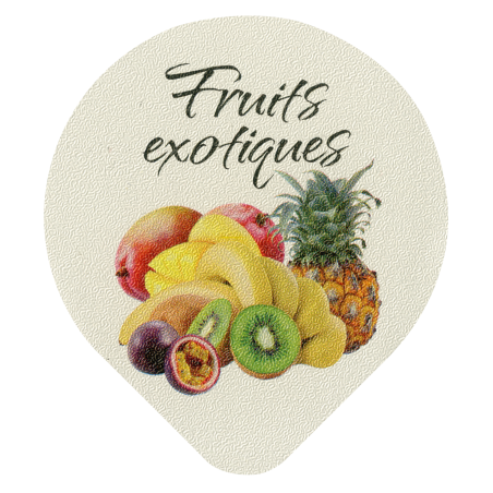 Opercules Ø68.3mm Aluminium imprimés Gamme Délice Fruits exotiques