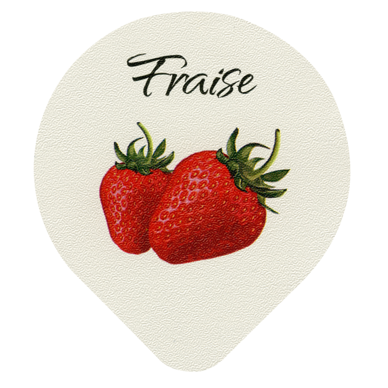 Opercules Ø68.3mm Aluminium imprimés Gamme Délice Fraise