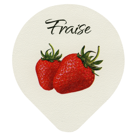 Opercules Ø68.3mm Aluminium imprimés Gamme Délice Fraise