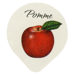 Opercules Ø68.3mm Aluminium imprimés Gamme Délice Pomme Caramel