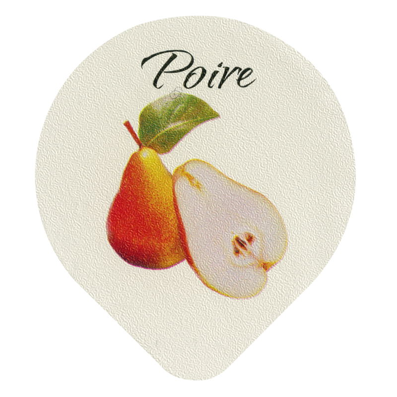 Opercules Ø68.3mm Aluminium imprimés Gamme Délice Poire