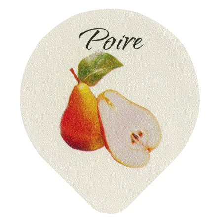 Opercules Ø68.3mm Aluminium imprimés Gamme Délice Poire