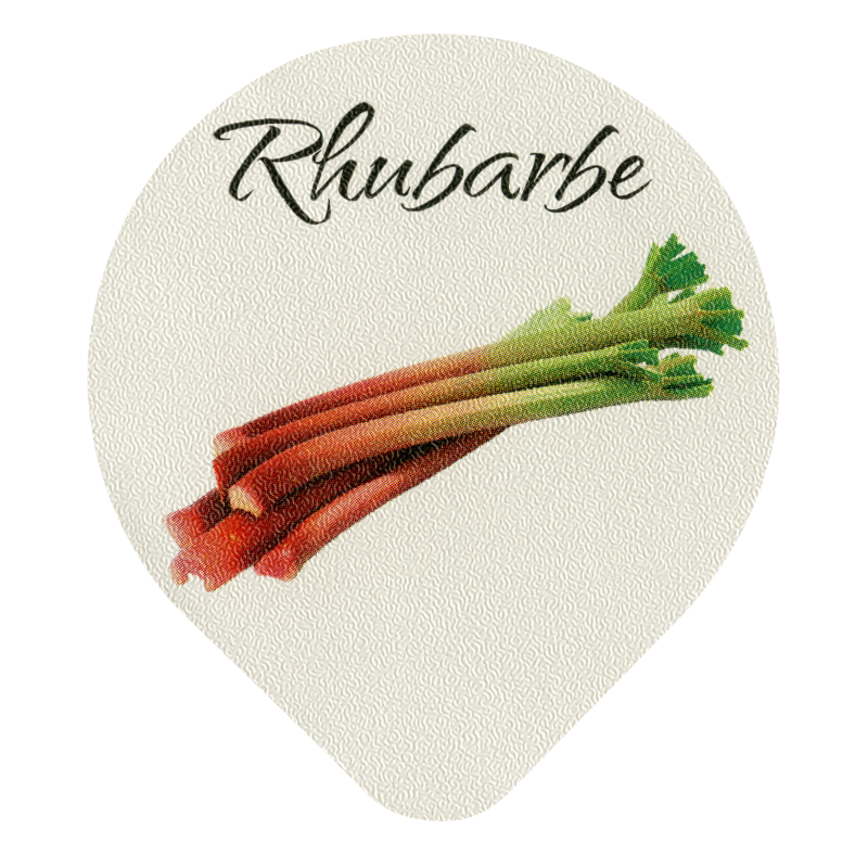 Opercules Ø68.3mm Aluminium imprimés Gamme Délice Rhubarbe