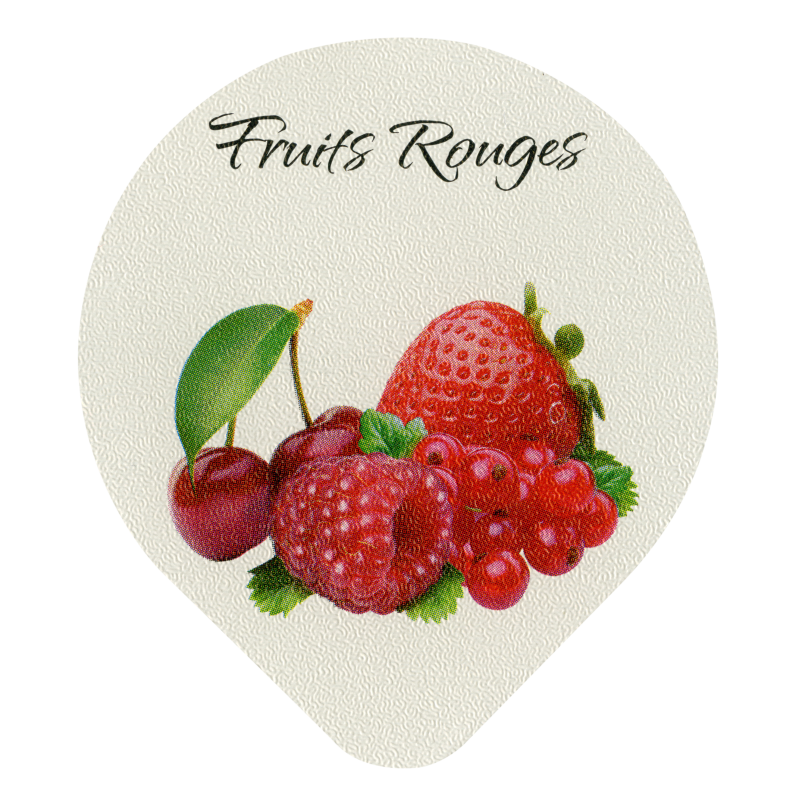Opercules Ø68.3mm Aluminium imprimés Gamme Délice Fruits Rouges