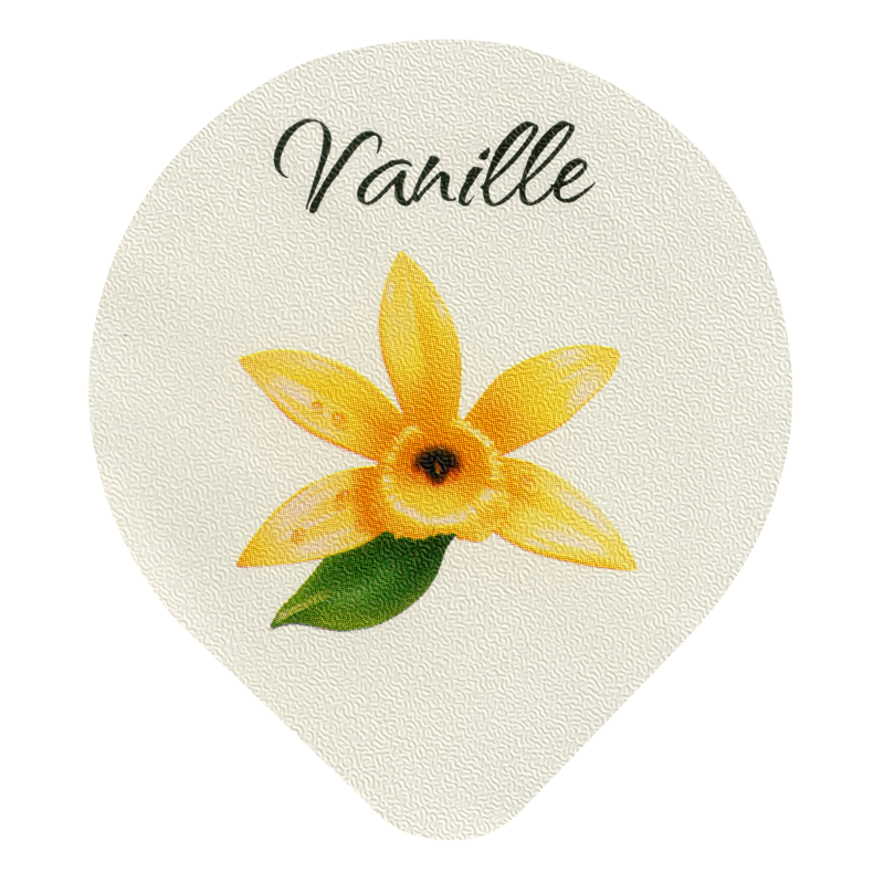 Opercules Ø68.3mm Aluminium imprimés Gamme Délice Vanille Fleur