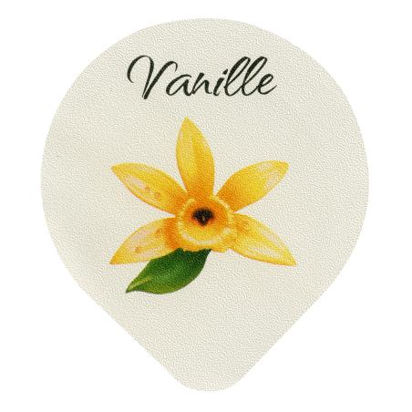 Opercules Ø68.3mm Aluminium imprimés Gamme Délice Vanille Fleur