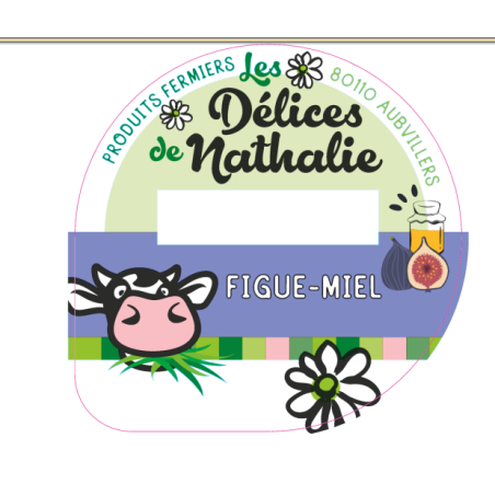 Opercule DELICES DE NATHALIE 68.3 ALU Figue Miel sc.PP/PS/PET 5cl gr.V