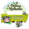 Opercule DELICES DE NATHALIE 68.3 ALU Crème Dessert Pistache sc.PP/PS