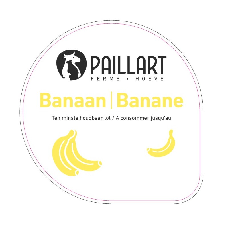 Opercule FERME DU PAILLART 68.3 ALU Banane scel PP/PS/PET gr.Vermissea