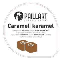 Opercule FERME DU PAILLART 68.3 ALU Caramel scel PP/PS/PET gr.Vermisse