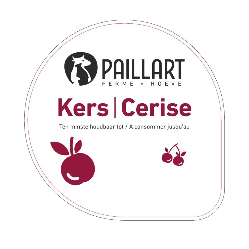 Opercule FERME DU PAILLART 68.3 ALU Cerise scel PP/PS/PET gr.Vermissea