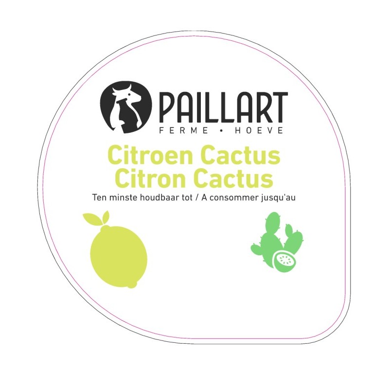 Opercule FERME DU PAILLART 68.3 ALU Citron Cactus scel PP/PS/PET gr.Ve