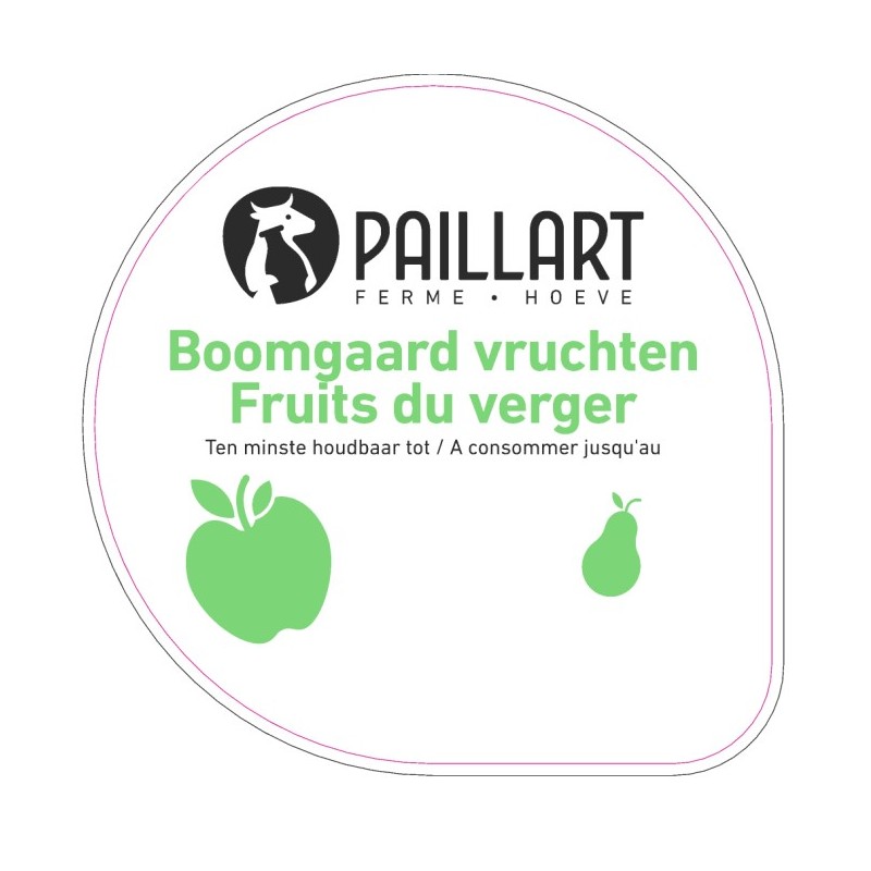Opercule FERME DU PAILLART 68.3 ALU Fruits du Verger scel PP/PS/PET 3c