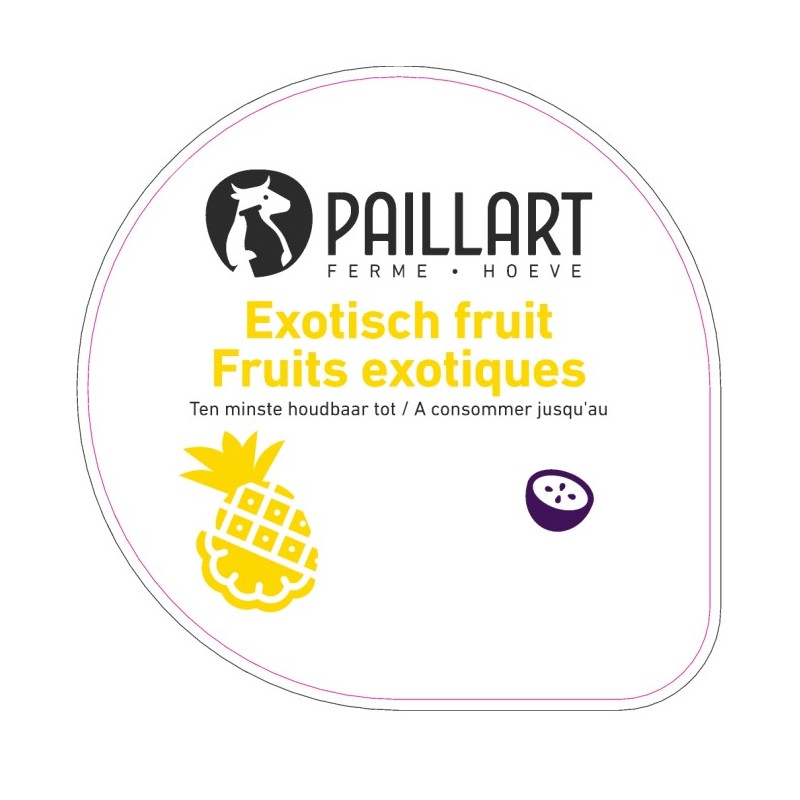 Opercule FERME DU PAILLART 68.3 ALU Fruits exotiques scel PP/PS/PET gr