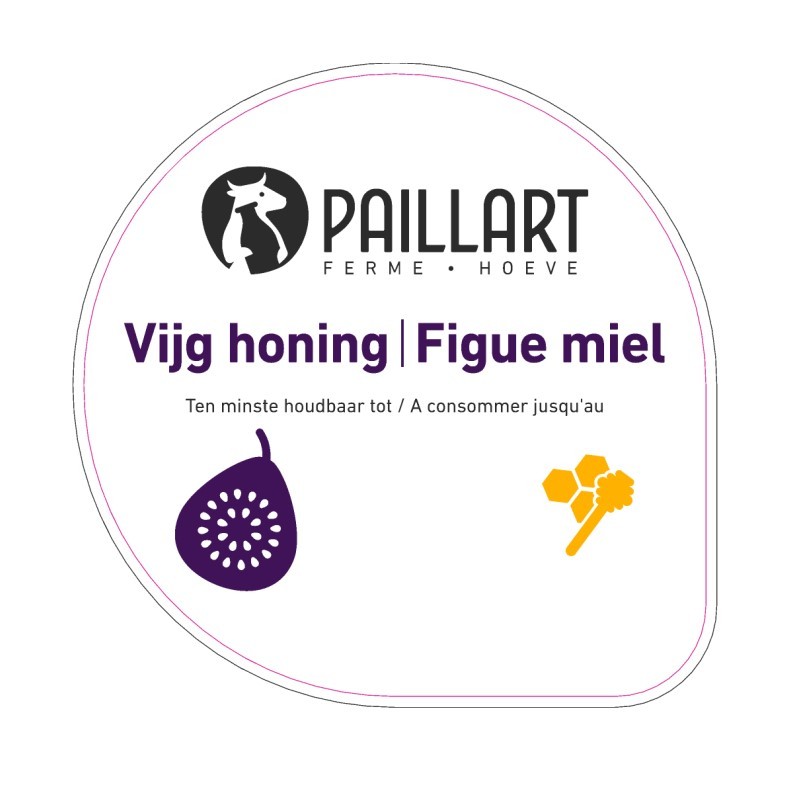 Opercule FERME DU PAILLART 68.3 ALU Figue Miel scel PP/PS/PET gr.Vermi