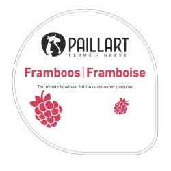 Opercule FERME DU PAILLART 68.3 ALU Framboise scel PP/PS/PET gr.Vermis
