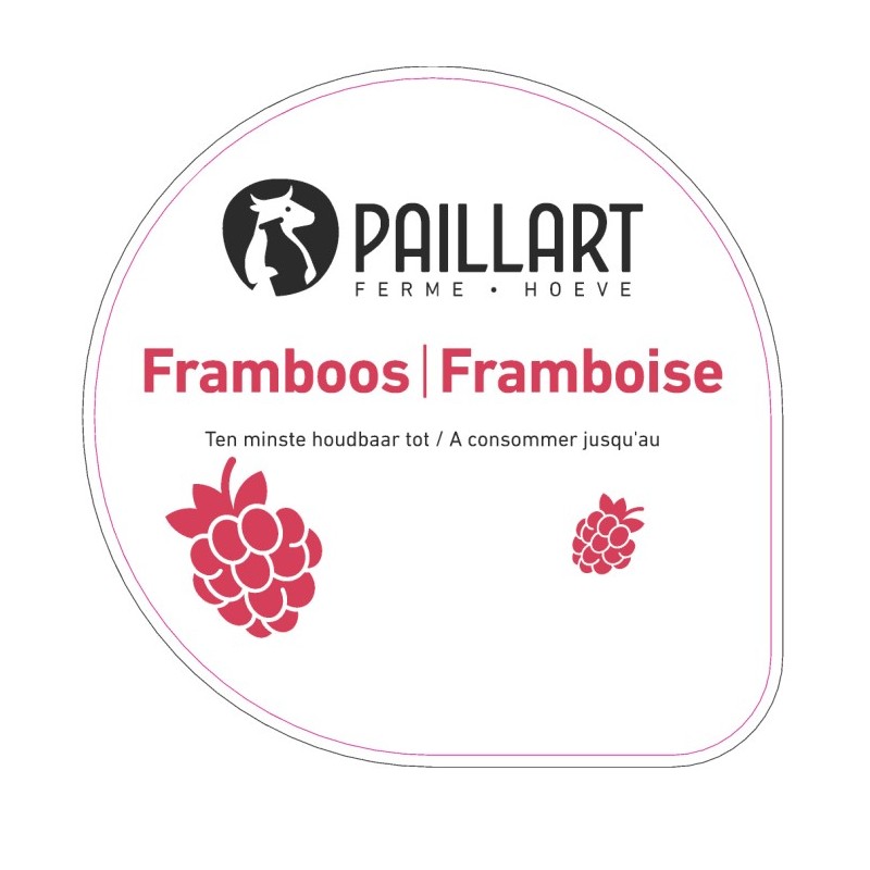 Opercule FERME DU PAILLART 68.3 ALU Framboise scel PP/PS/PET gr.Vermis