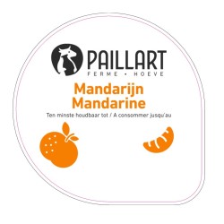 Opercule FERME DU PAILLART 68.3 ALU Mandarine scel PP/PS/PET gr.Vermis