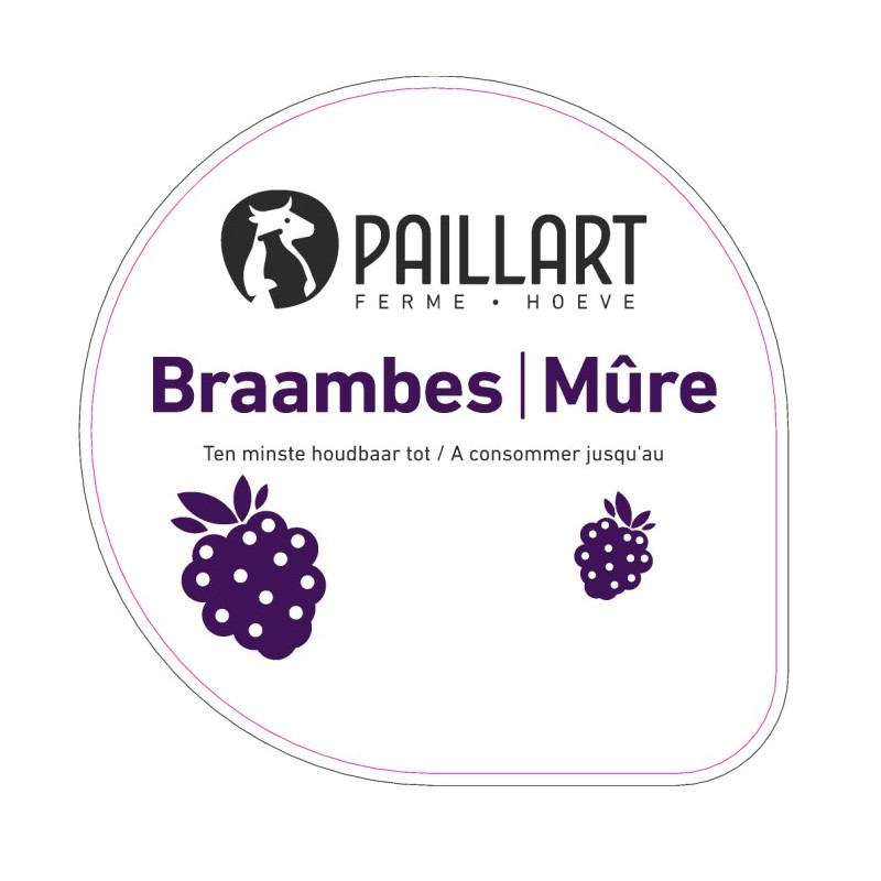 Opercule FERME DU PAILLART 68.3 ALU Mûre scel PP/PS/PET gr.Vermisseau