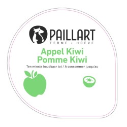 Opercule FERME DU PAILLART 68.3 ALU Pomme Kiwi scel PP/PS/PET gr. Verm