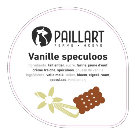 Opercule FERME DU PAILLART 68.3 ALU Vanille Speculoos scel PP/PS/PET 5