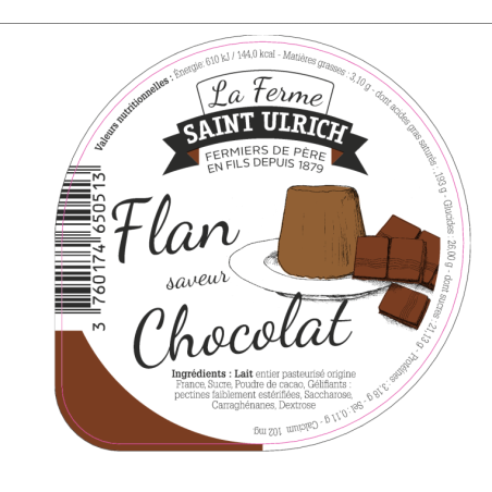 Opercules ST ULRICH 68.3 ALU flan chocolat 4cl code barre V3
