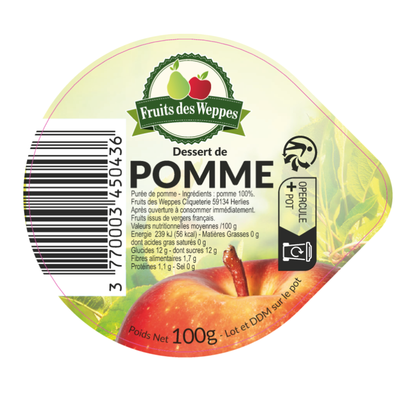 Opercules THOMAS LEPRINCE 68.3 ALU Pomme Weppes gr.verm