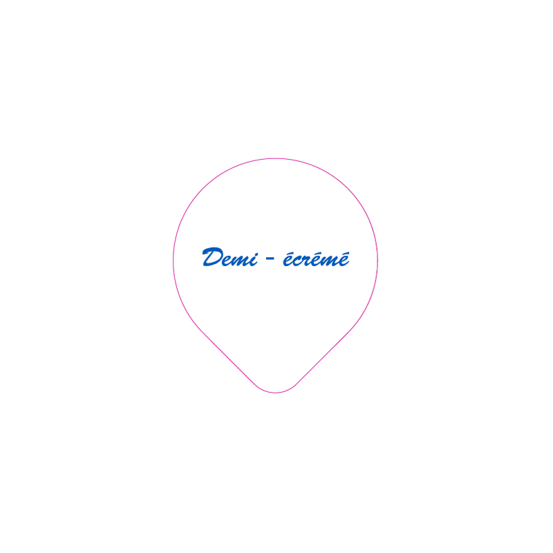 Opercules Ø68.3mm Aluminium imprimés texte 1/2 écrémé