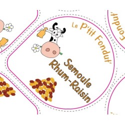 Opercules Alu 68.3mm CAMPUS PYRENEES Semoule Rhum Raisin sc.pot carton