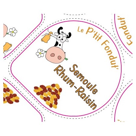 Opercules Alu 68.3mm CAMPUS PYRENEES Semoule Rhum Raisin sc.pot carton