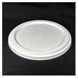 Couvercle PP injecté Ø145 coiffant blanc