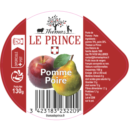 Opercules THOMAS LEPRINCE 68.3 ALU Pomme Poire gr.verm