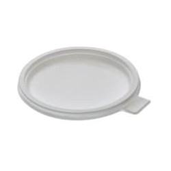 Couvercle PP thermoformé Ø95 rentrant modèle 1 blanc avec languette