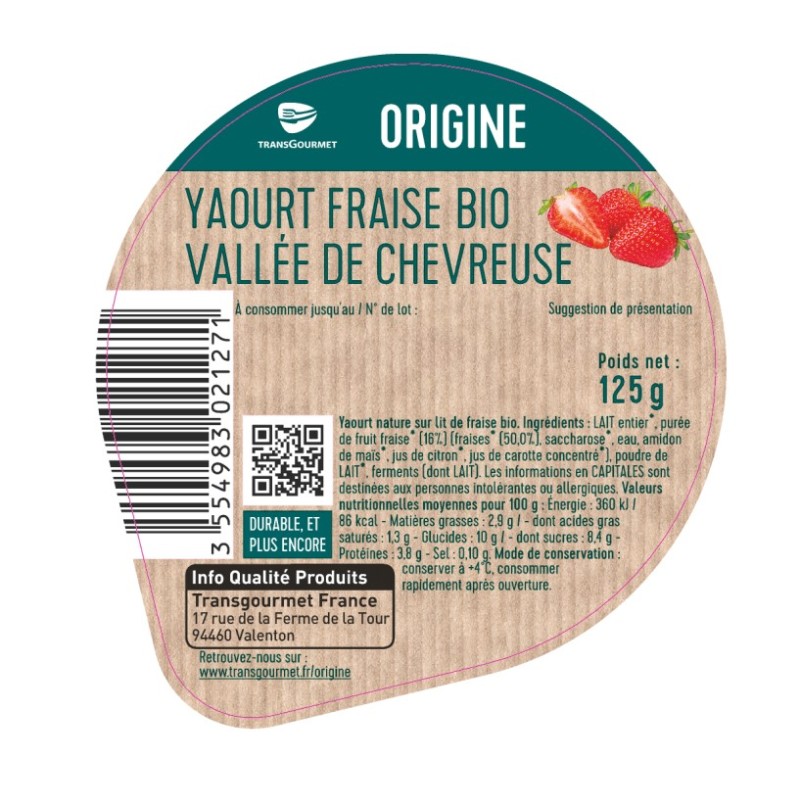 Opercule HECTAR 68.3 ALU Fraise sc.PP/PS/PET gr.Vermisseau 6cl